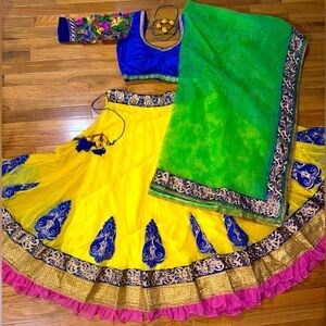 Traditional Indian piece that is colorful and one of a kind.